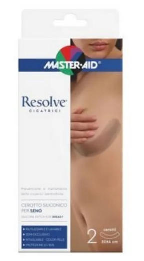 Master-Aid Resolve Cicatrici - Cerotto Silicone Seno 32x4cm 2 Pezzi
